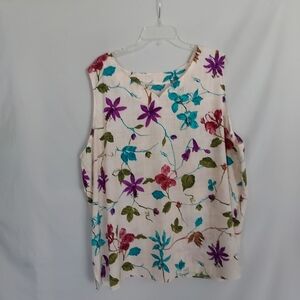 Floral Sleeveless Top - Multicolor